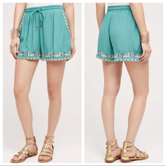 Anthropologie Pants - Anthropologie Hei Hei Isle Embroidered Shorts NWT